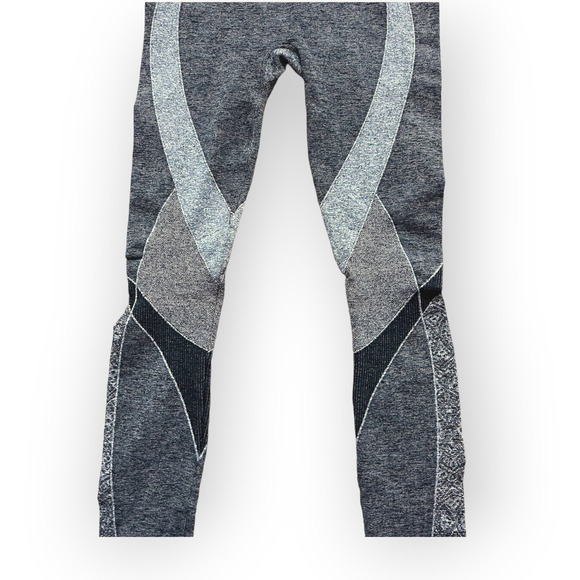 NUX London Leggings NWT Heathered Charcoal and Black Medium Compression Small - Picture 8 of 13